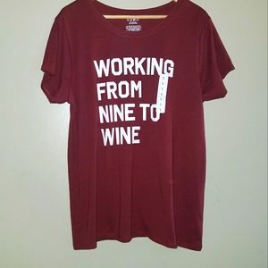 NWT 🍷 Working From Nine to Wine